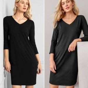 Eileen Fisher Classic Black Long Sleeve Dress